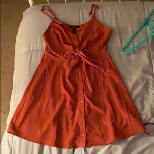 Orange short dress
